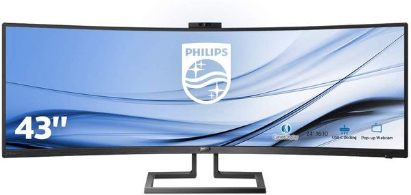 Philips Launches New 43-inch UltraWide Monitor, The 439P9H Offers 1200p, 32:10 Aspect Ratio, Pop-Up Webcam, 100Hz and MultiClient Integrated KVM Switch